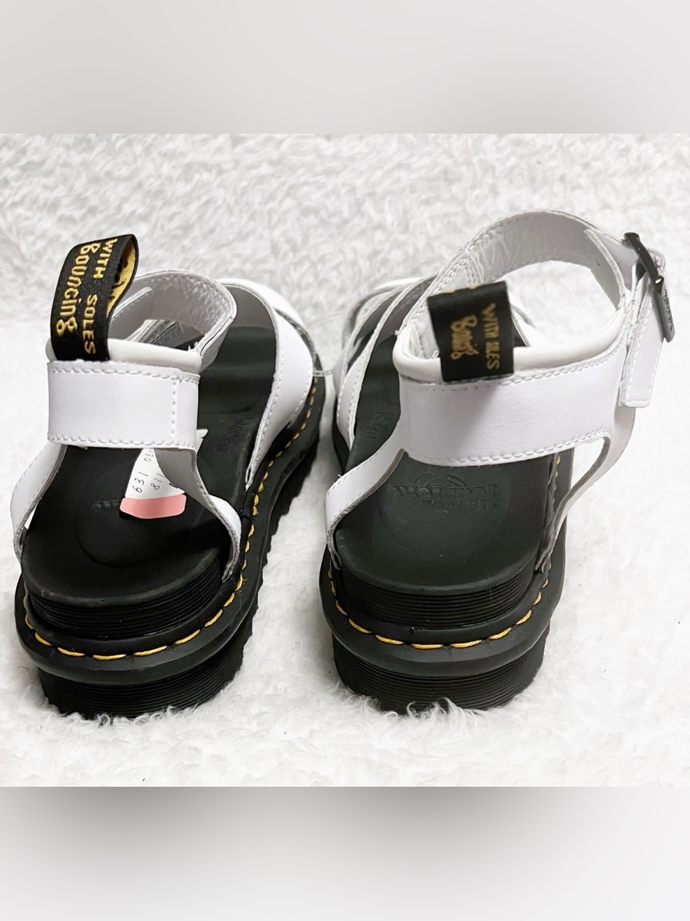 Doc Marten’s NWT White Blaire Leather Chunky Platform Sandals Women’s Size 11 - Picture 10 of 15